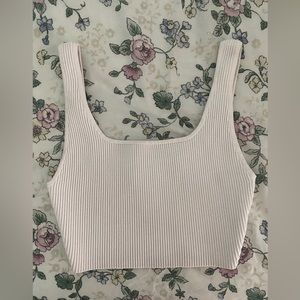 Aritzia Sculpt Knit Squareneck Cropped Tank